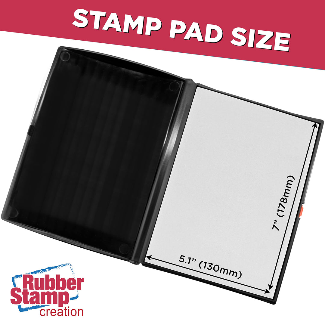 Extra Large Premium Dry (No Ink) Stamp Pad - 5 by 7 - Quality Felt Pad