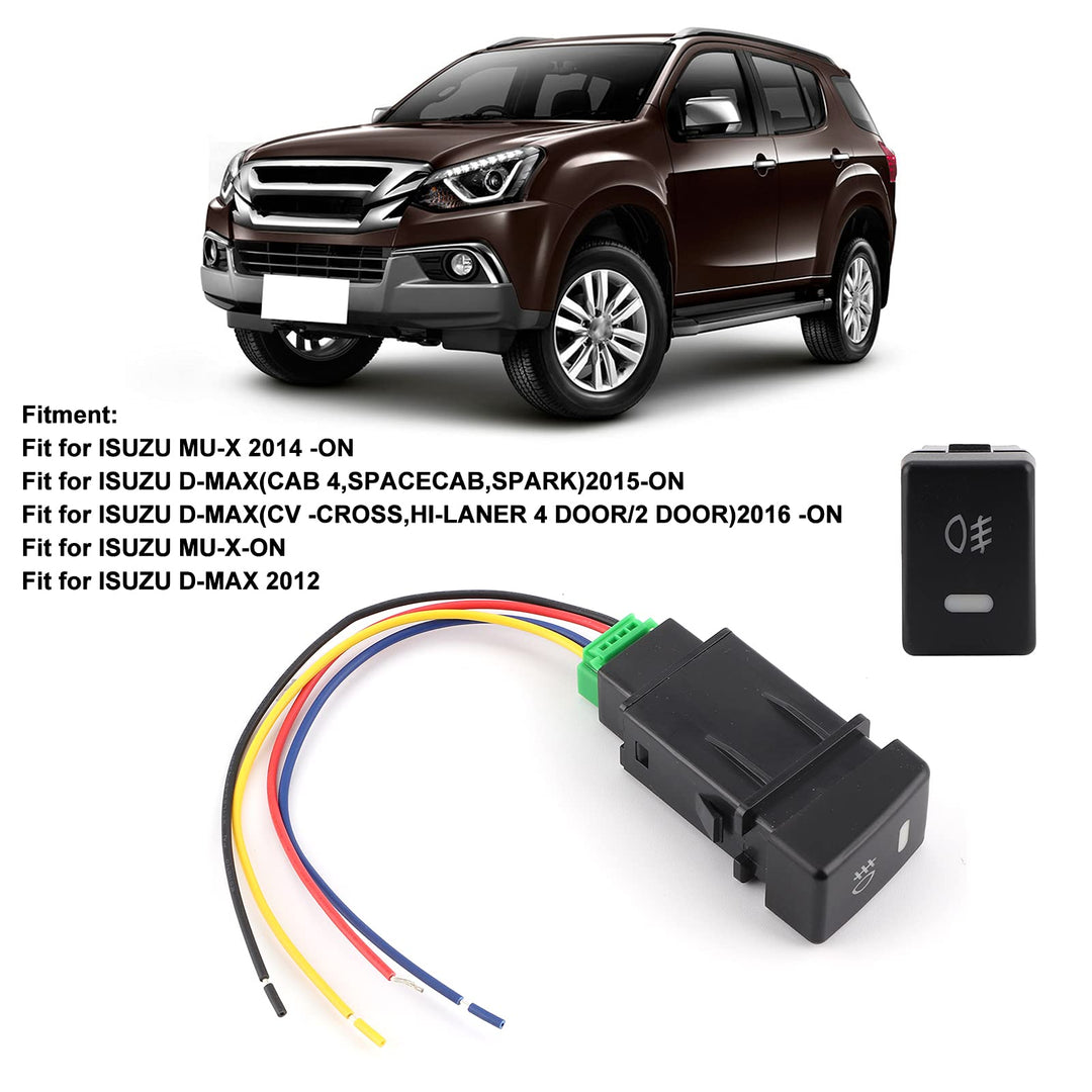 Car Front Fog Light Switch Button Car Front Fog Light Switch Button with Connecting Wire Fit for Isuzu MUX/D,car Switch