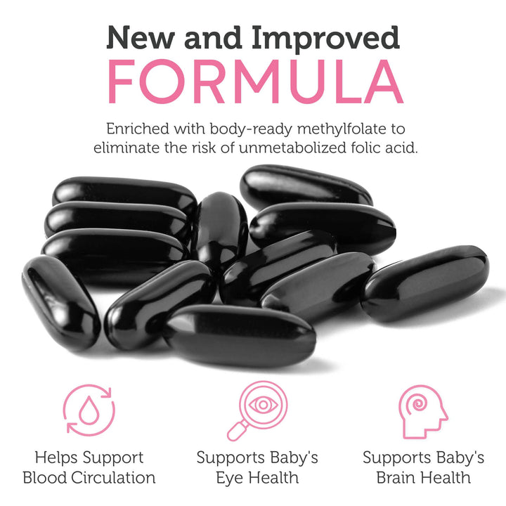Prenatal Vitamin with DHA & Folate - DHA Supplements & Prenatal Multivitamin for Mother and Child - Kosher Prenatal DHA Prenatal Vitamins with Iron, Pre Natal Softgels 60 Count