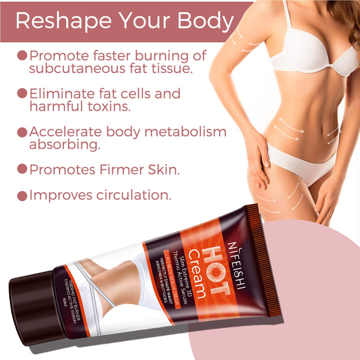 Hot Cream, Fat Burner Sweat Cream -Slimming Cream for Weight Loss, Body Fat Burning Cream for Reducing Belly, Legs, Arms, Thigh and Waist Fat,Anti Cellulite, Quick Slimming
