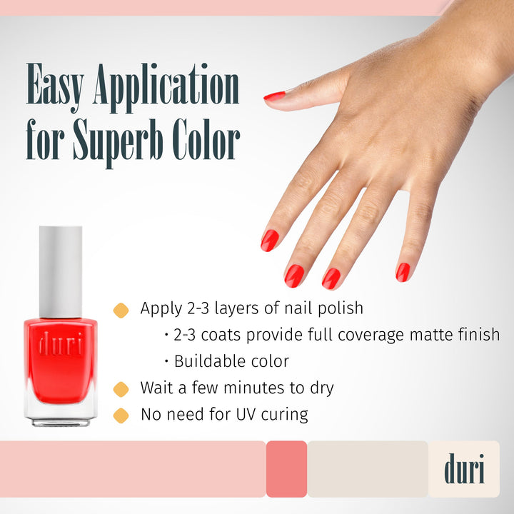 duri Nail Polish, 645N Windy City Roar, Neon Bright Orange, Matte, Opaque, 0.5 Fl Oz