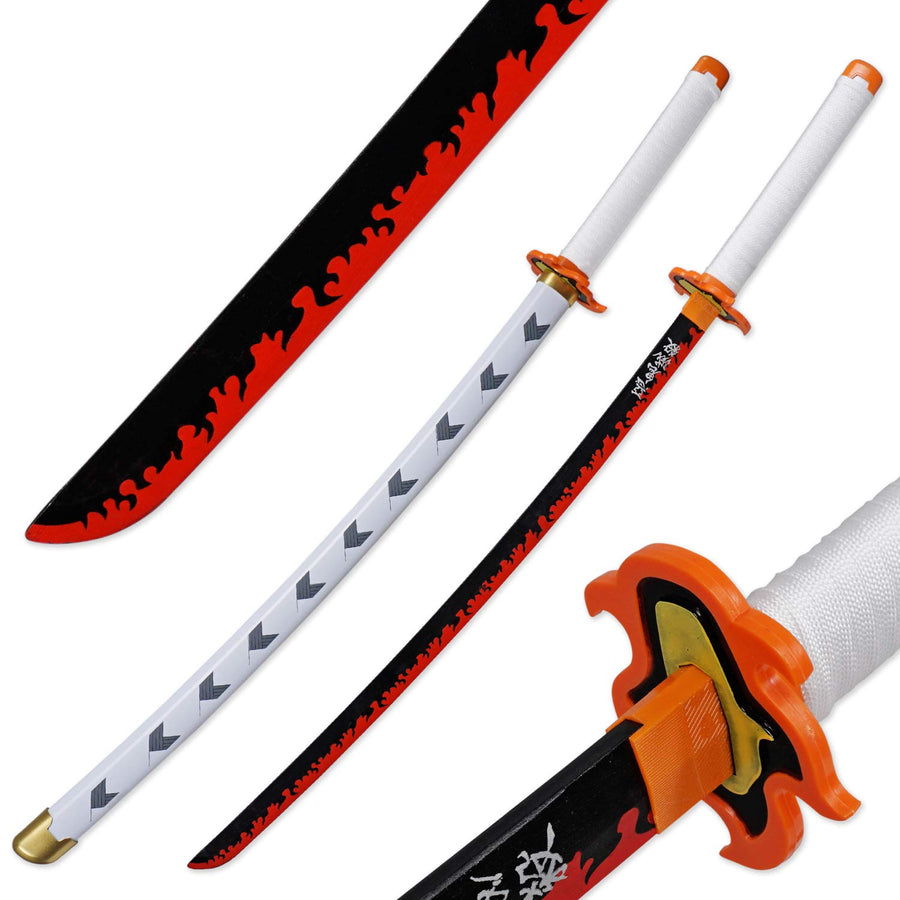 Demon Katana, About 41 inches, Hashira Pillars Katana for Cosplay Purpose, Anime Original Texture (Kyoujurou)