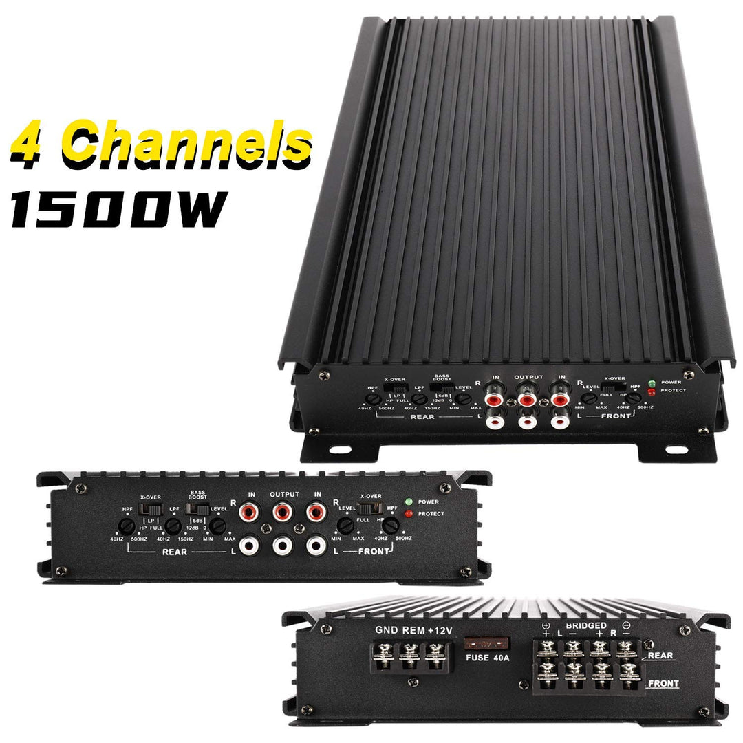 YaeCCC 4 Channel Car Amplifier Stereo Audio High Power Sub Woofer Power Amp