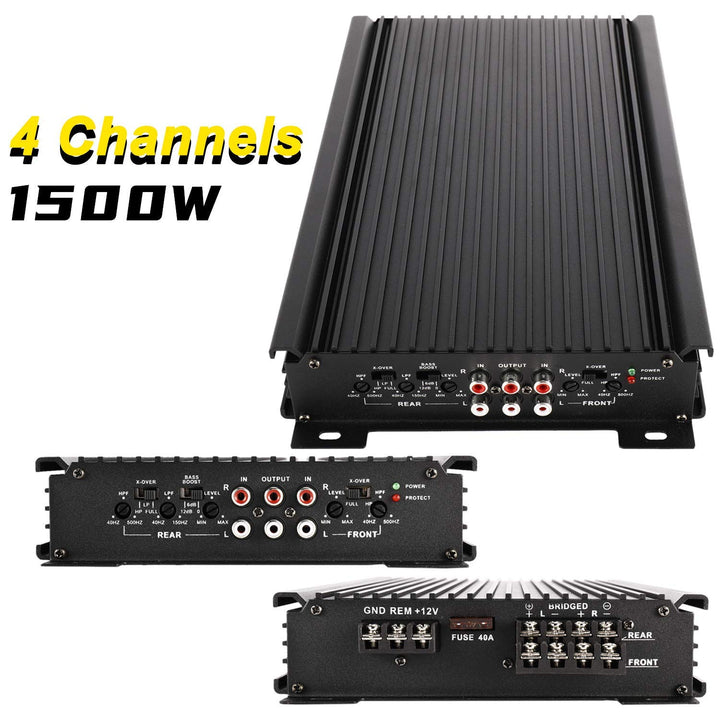 YaeCCC 4 Channel Car Amplifier Stereo Audio High Power Sub Woofer Power Amp