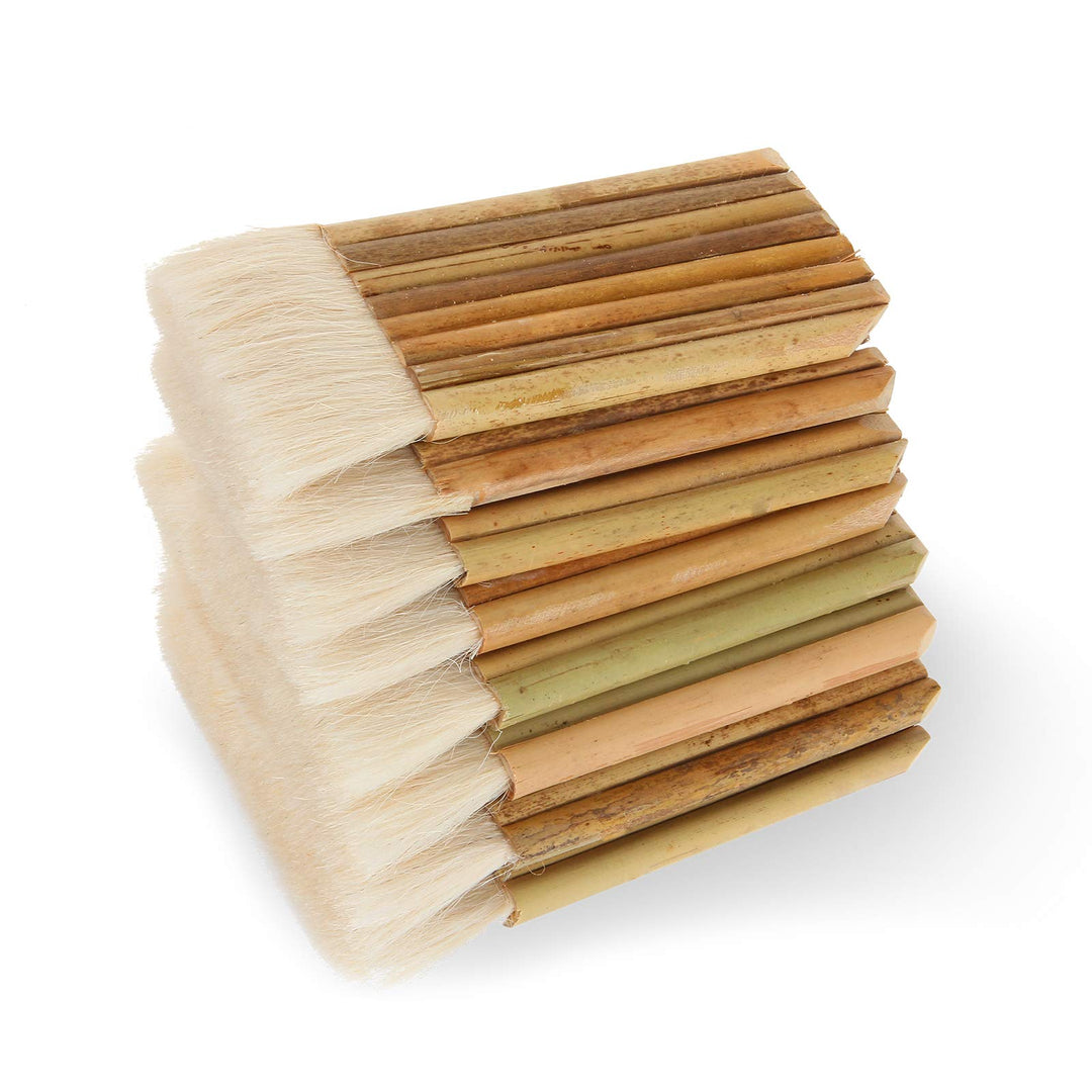 8Pack Hake Brush for Watercolor, Hake Art Paintbrushes, Hake Blender Brushes, Sheep Hair Hake Brushes for Pottery, Bamboo Handle Brushes for Painting, Wash, Dust Cleaning, Ceramic & Pottery Painting