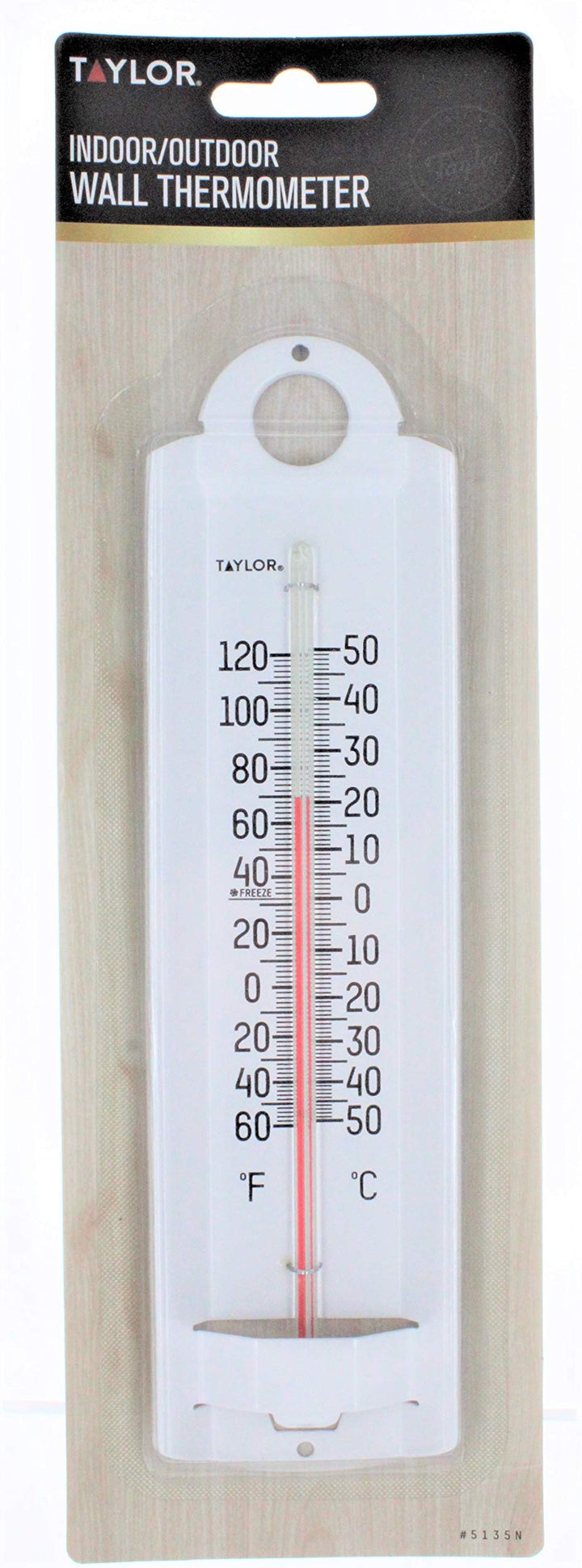 Indoor-Outdoor Aluminum Wall Thermometer , White