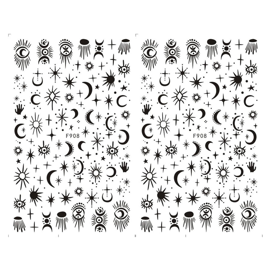 DIBESTS 3D Nail Art Stickers Cute Decals Self Adhesive Sticker Cartoon Design for Women Girls Kids Manicure Decoration Accessory Decal Charms (4 Sheets 280+ Decals), 4 Count (Pack of 1)