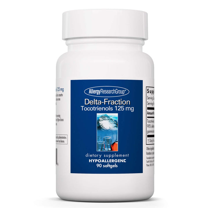 Delta-Fraction Tocotrienols Dietary Supplement - Vitamin E, Cardiovascular Health, Hypoallergenic, Softgels - 90 Count, 125 mg