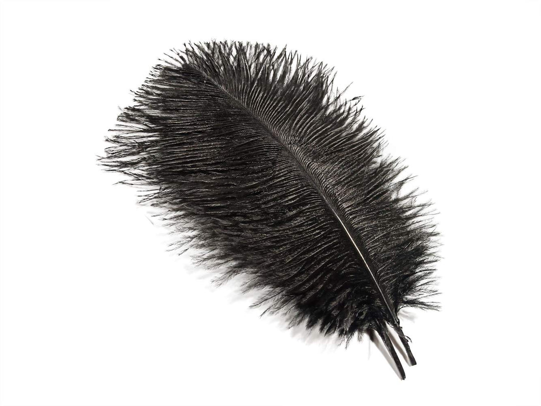 Ostrich Feathers 8-10 inch / 20-25 cm Pack of 10 (Wine red)