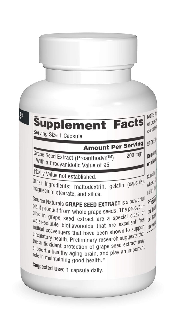 Proanthodyn Grape Seed Extract, Antioxidant Protection, Supports a Healthy Aging Brain*, 200 mg - 90 Capsules