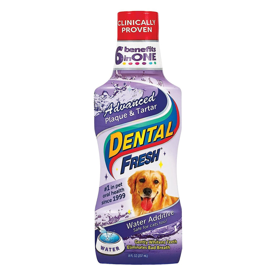 Advanced Plaque and Tartar Water Additive, 8oz – Dog Teeth Cleaning Formula to Freshen Breath and Improve Overall Oral Health