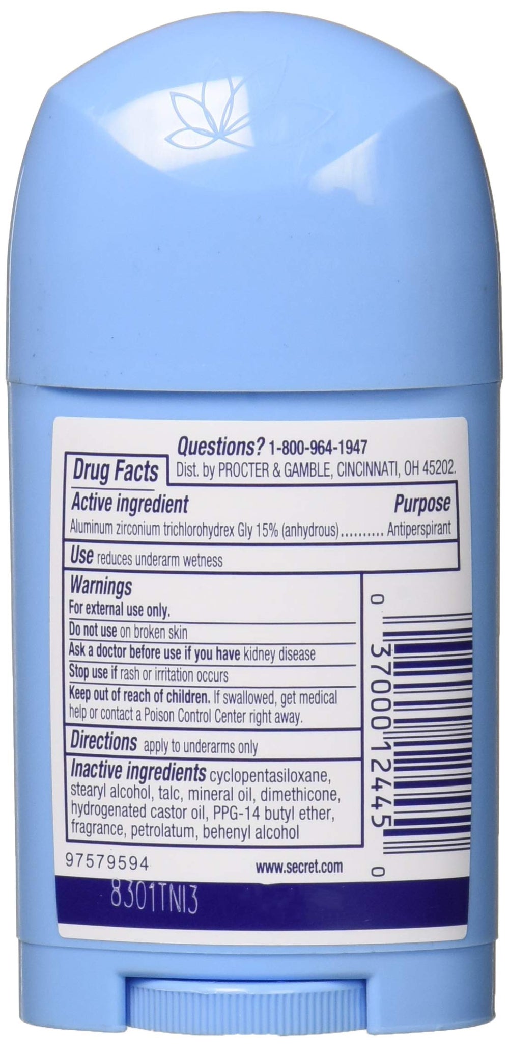 Solid Antiperspirant And Deodorant Shower, Fresh Scent, 1.7 Ounce