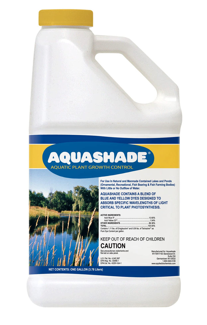 Aquashade 1-Gallon Pond Treatment – EPA-Approved Blue Dye for Weed & Algae Suppression | Eco-Friendly, Non-Toxic, and Safe for Aquatic Life, Livestock, and Wildlife