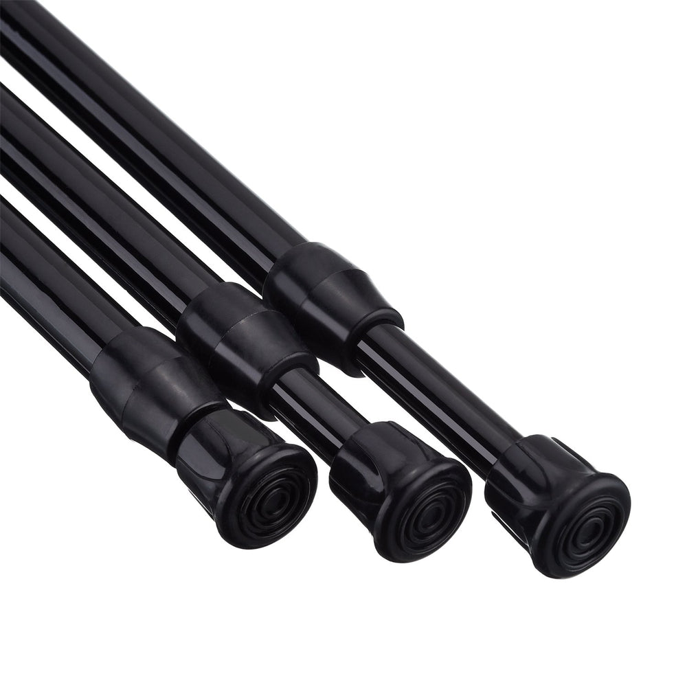 3 Pack Tension Curtain Rod Spring Loaded Curtain Rods Cupboard Bars window Tensions Rod, Adjustable Width (11.81-20 Inches, White)