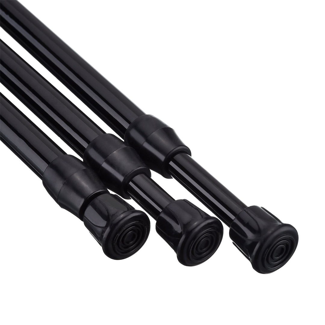 3 Pack Tension Curtain Rod Spring Loaded Curtain Rods Cupboard Bars window Tensions Rod, Adjustable Width (11.81-20 Inches, White)