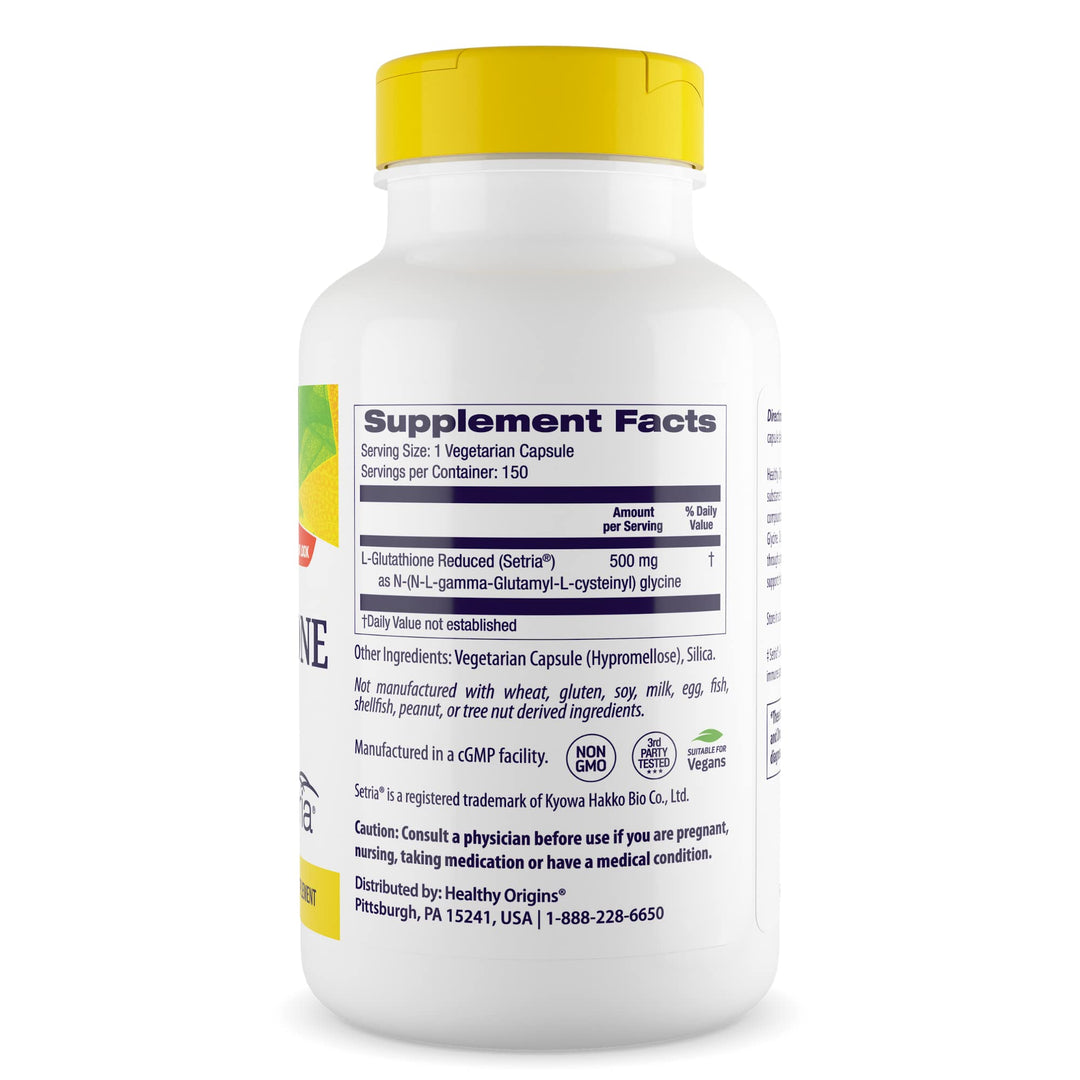 L-Glutathione Natural 500 MG Reduced, 150 Count