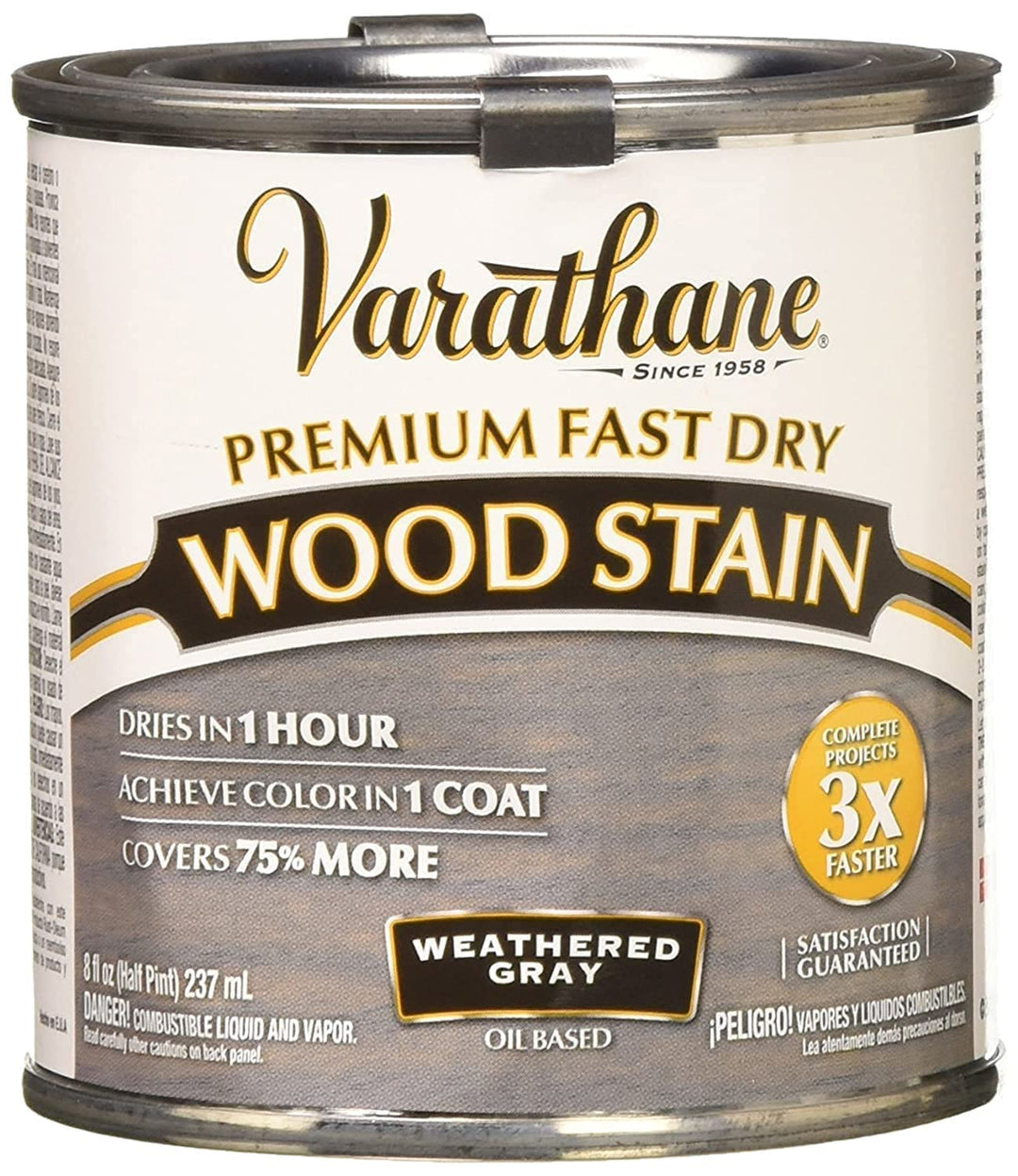 269398 Wood Stain, Weathered Gray, 8 Fl Oz, No Color