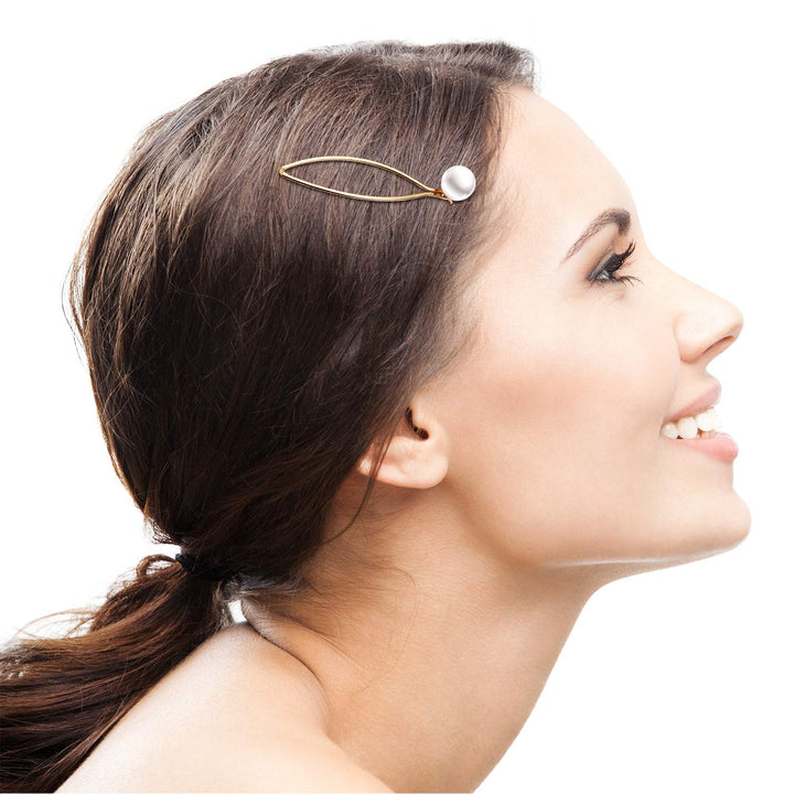10 Pieces Geometric Metal Hair Clips Minimalist Dainty Hair Barrettes Metal Hair Accessories for Women Headwear Accessories, 5 Styles (Gold)