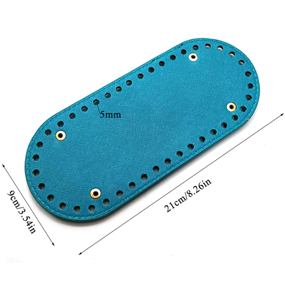 DIY Knitting Crochet Bag Nail Bottom Shaper Pad Weaving Bag Pet Insert Cushion Base with Holes for Shoulder Bag Handbag Accessories Purse Making (Deep Brown)