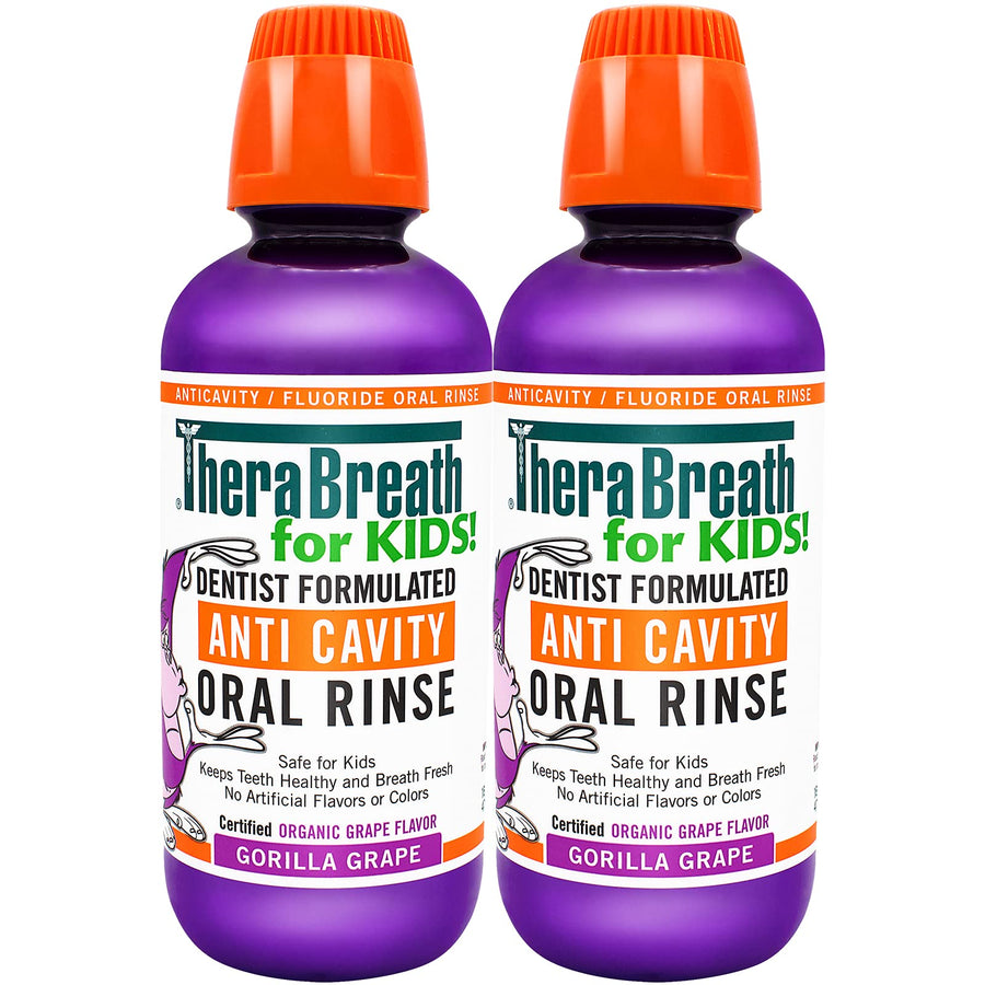 for Kids Dentist Formulated Anti-Cavity Oral Rinse, Organic Gorilla Grape, 16 Ounce (Pack Of 2)
