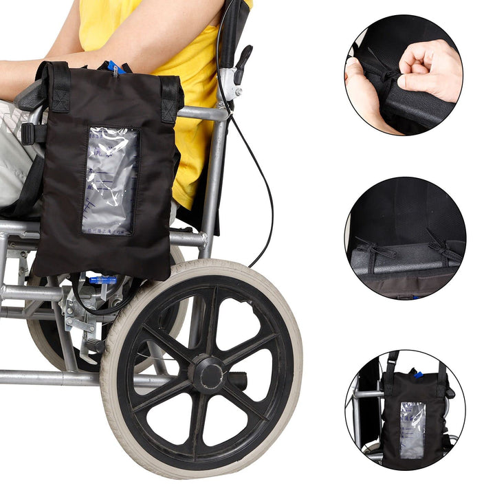 Catheter Bag Cover for 1000 mL Urine,Urine Drainage Bag Holder with Catheter Pipe Cover & Adjustable Strap,Urine Bag Cover for Catheter Drainage,Catheter Bag Holder with Detachable Tube Home Outetdoor