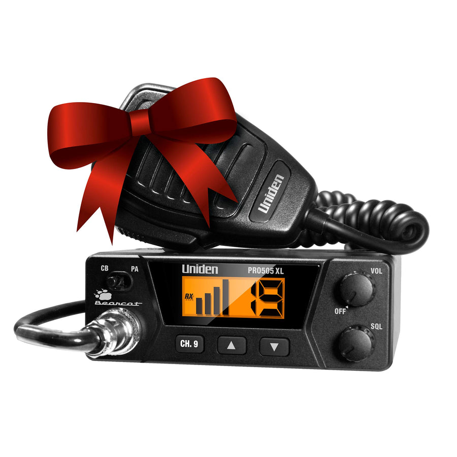 PRO505XL 40-Channel CB Radio. Pro-Series, Compact Design. Public Address (PA) Function. Instant Emergency Channel 9, External Speaker Jack, Large Easy to Read Display. - Black