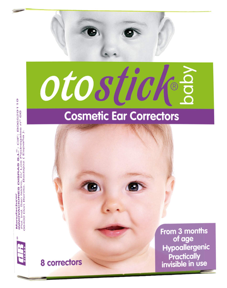 Baby - 8 Count Discreet Protruding Ear Corrector for Babies with Baby Cap - Ear Support Baby Items for Correction of Large Ears from 3 Months