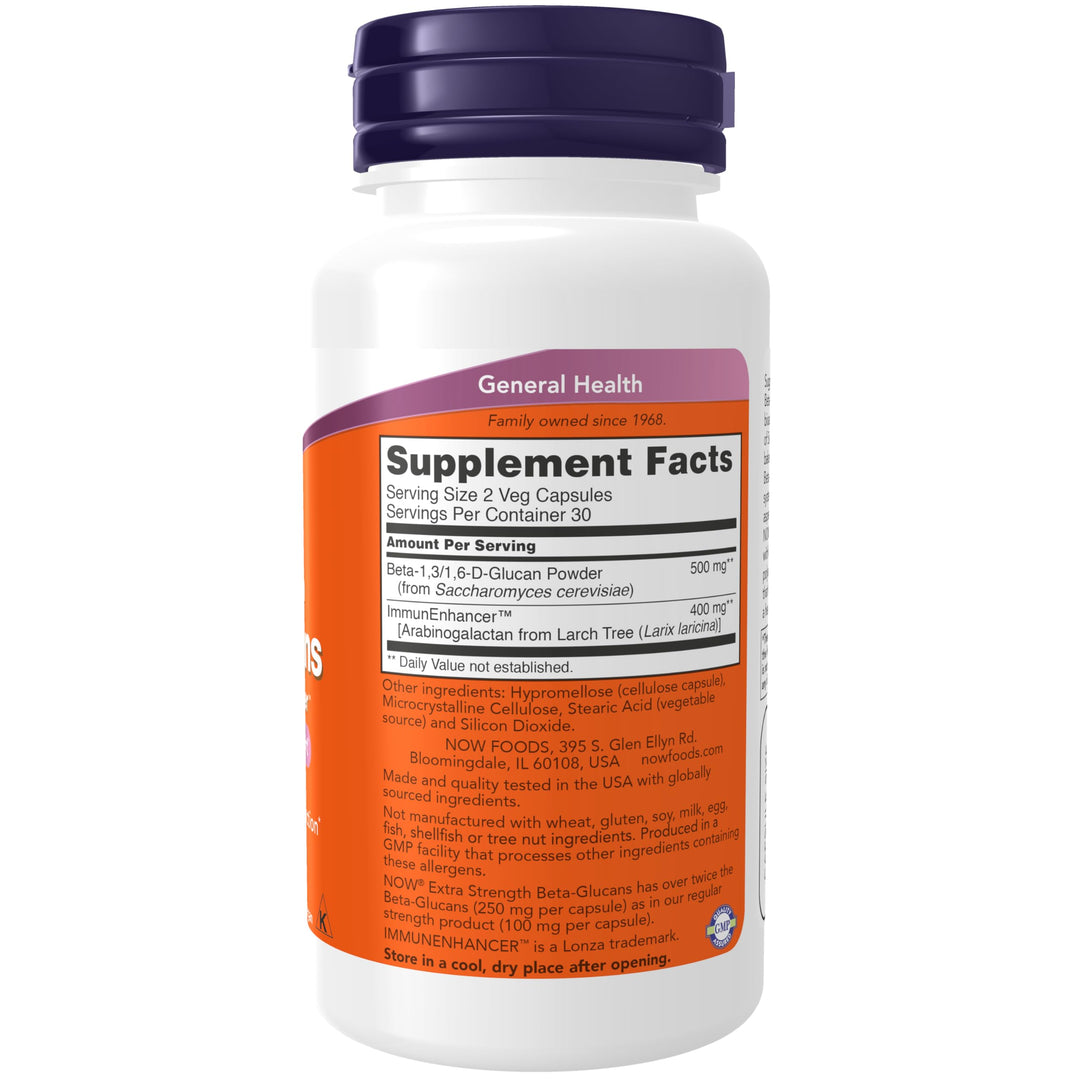 Supplements, Beta-Glucans with ImmunEnhancer™ with Larch Arabinogalactan, Extra Strength, 60 Veg Capsules