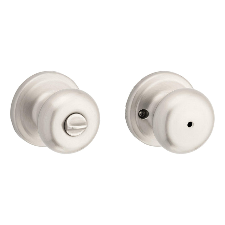 Juno Bed/Bath Knob in Satin Nickel