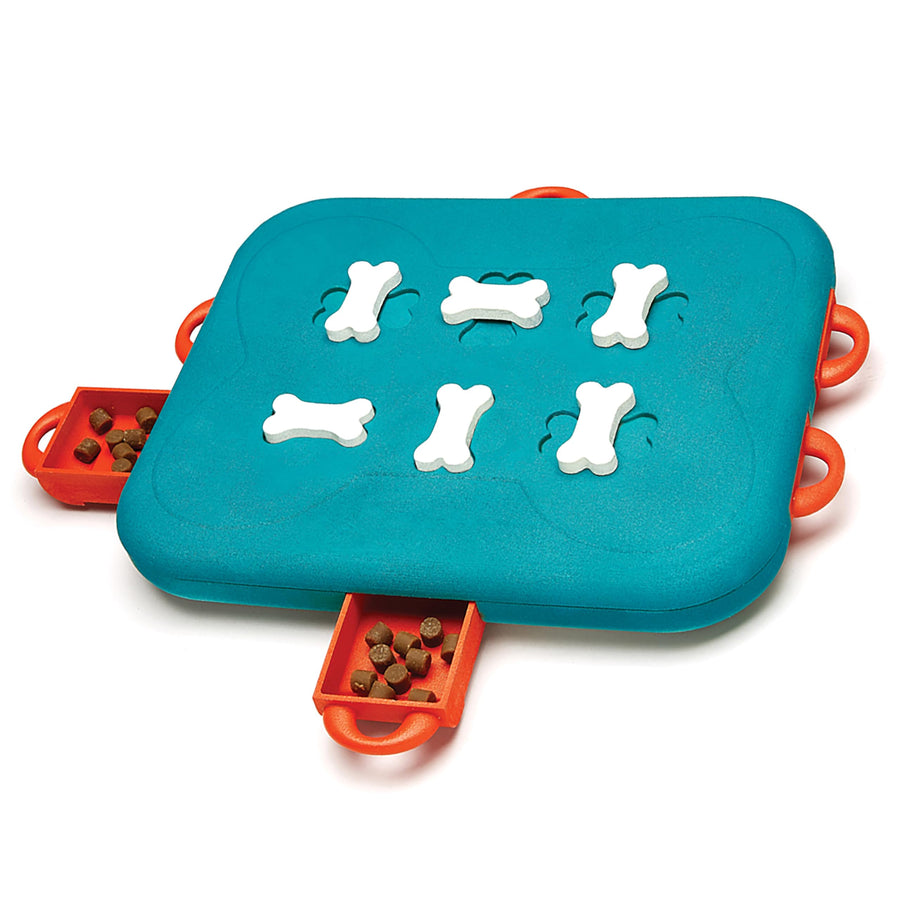 by Nina Ottosson Dog Casino Treat Puzzle Enrichment Toy, Level 3 Advanced, Turquoise
