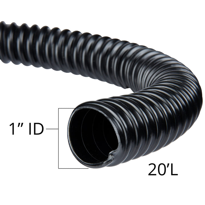 Pond Pond Tubing 1 Inch Diameter, 20 Feet Long, Connects Pond Components, Black (19736)