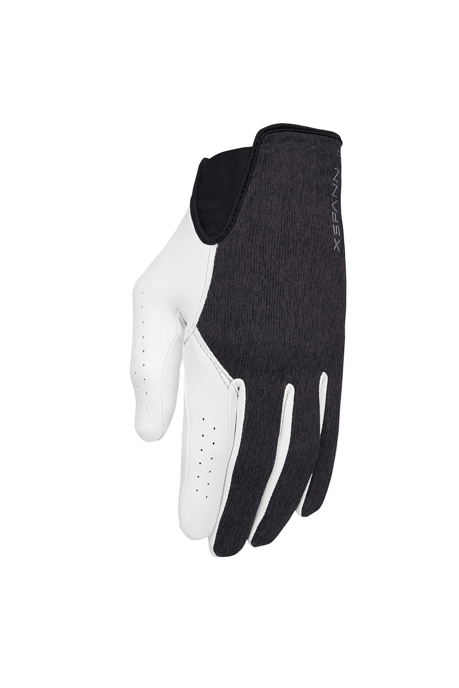 Golf X Spann Glove (Worn on Left Hand, Standard, Medium/Large, White/Black)