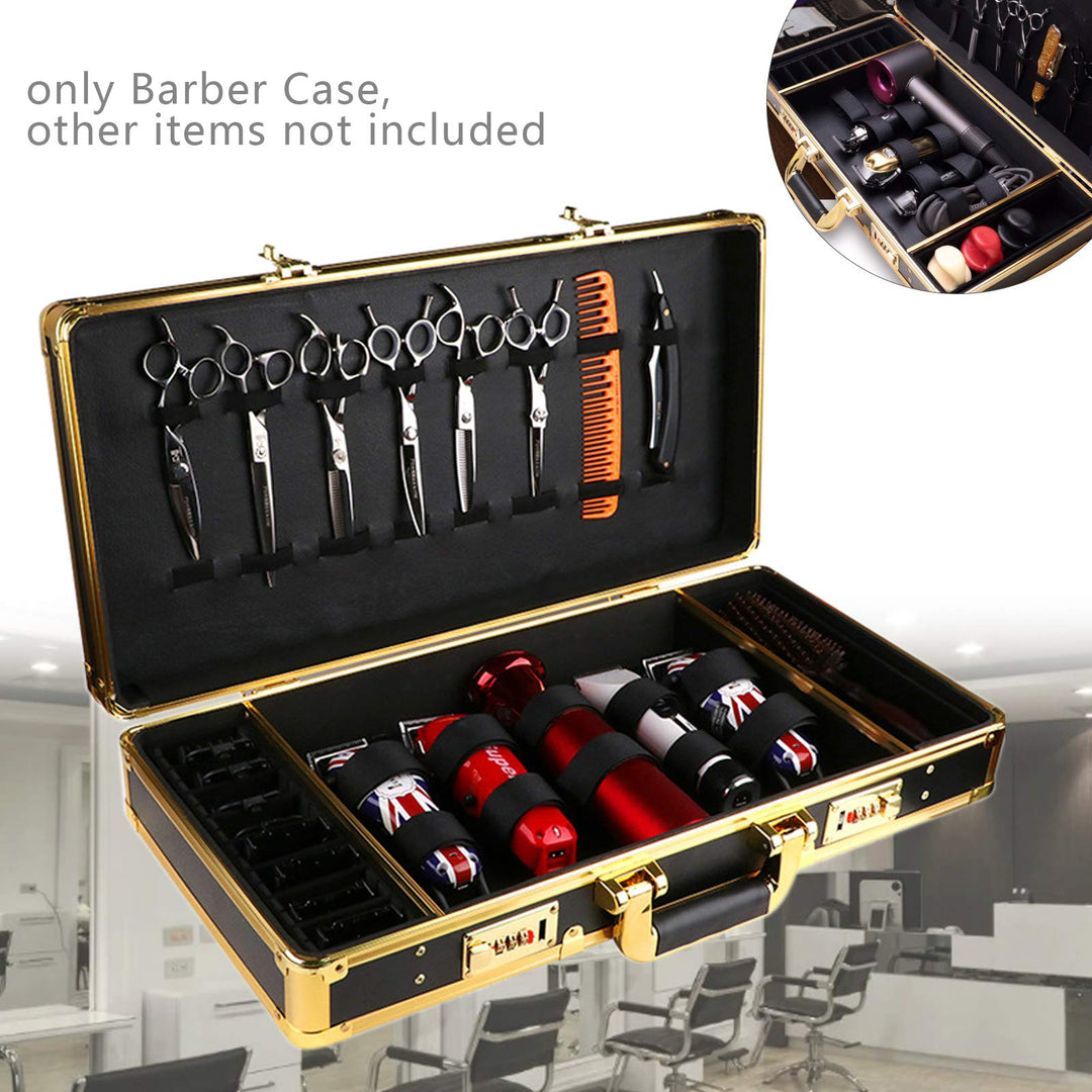 Beauty Salon Barber Case,Hair Stylist Tool Kits Organizer,Professional Barber Travel Carry Case for Hair Scissors Tools Hair Stylist Pet Groome,Barber Carrying Case with Code Lock