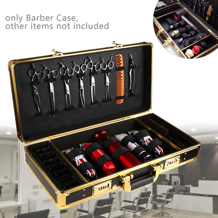 Beauty Salon Barber Case,Hair Stylist Tool Kits Organizer,Professional Barber Travel Carry Case for Hair Scissors Tools Hair Stylist Pet Groome,Barber Carrying Case with Code Lock