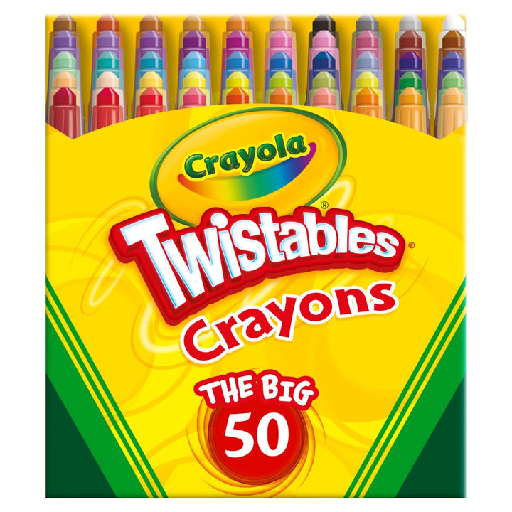 Mini Twistables Crayons (50ct), Crayons for Kids, Arts & Crafts Supplies, Toddler Crayons for Coloring Books, Stocking Stuffers
