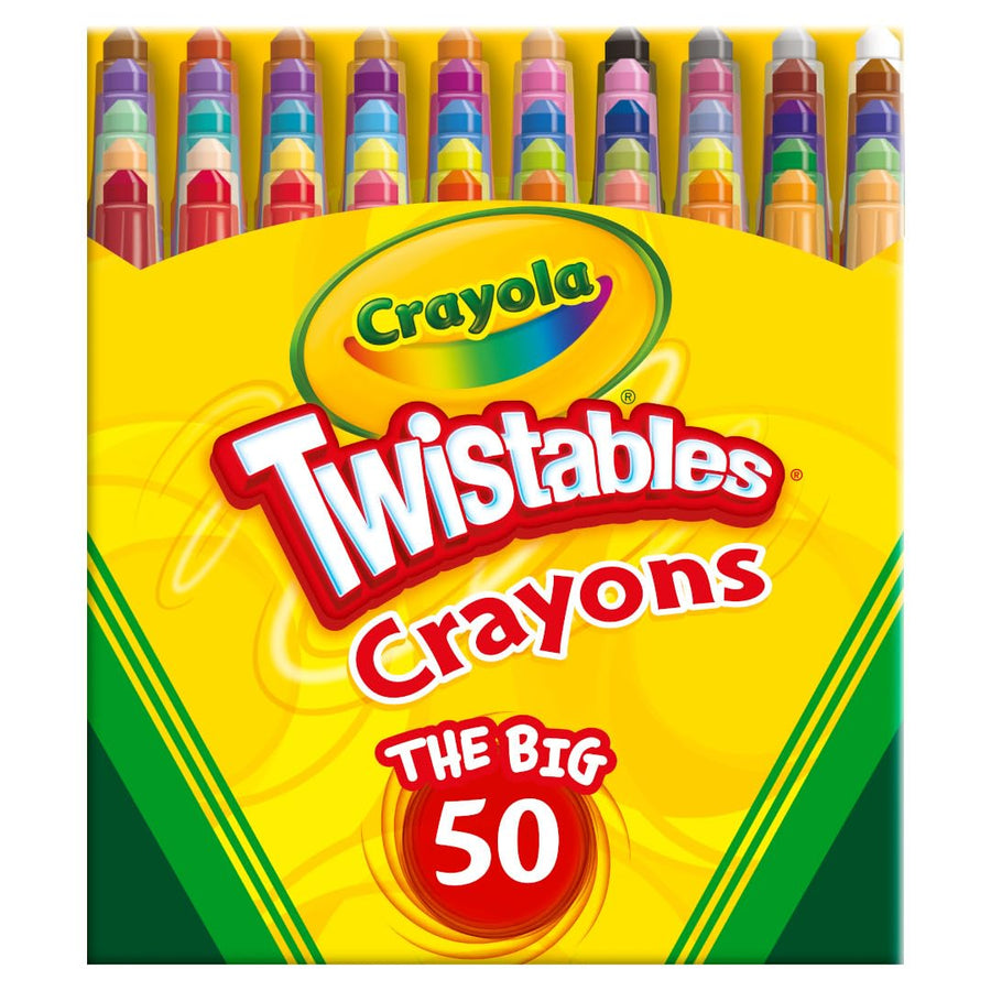Mini Twistables Crayons (50ct), Crayons for Kids, Arts & Crafts Supplies, Toddler Crayons for Coloring Books, Stocking Stuffers