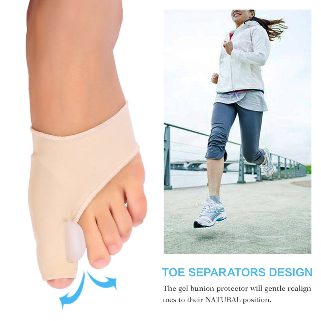 Bunion Foot Sleeve, Nova Bunion Corrector Big Toe Straightener with Bulit in Gel Pads,Bunion Pain Sleeve for Day and Night Use, Fits Men and Women1 Pair
