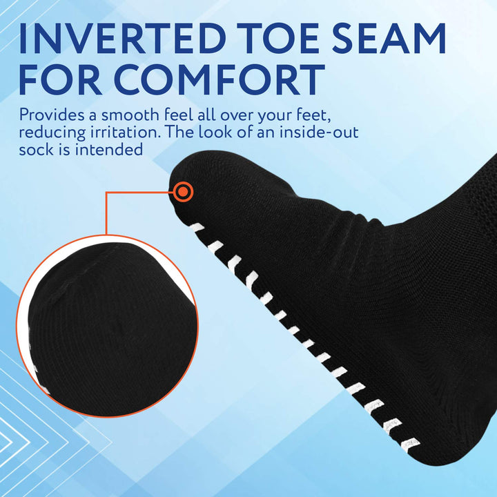 2 Pairs of Super Wide Socks With Non-Skid Grips for Lymphedema - Bariatric Sock - Oversized anti-slip Sock Stretches up to 30'' Over Calf for Swollen Feet & Mens & Womens Legs-One Size Unisex