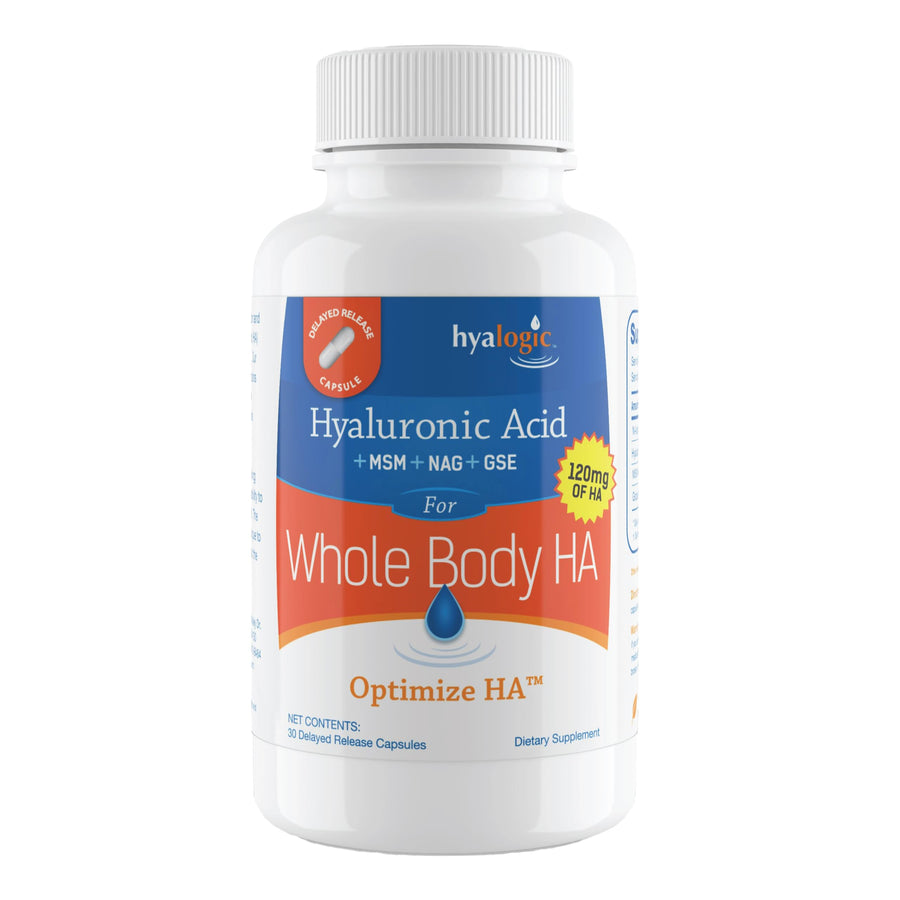 Hyaluronic Acid 120 mg Delayed Release Capsules | Combo Formula w/Glucosamine MSM | Support Healthy Eyes and Skin and Overall Body | Promote Healthy Skin | Non-GMO (30 Count)