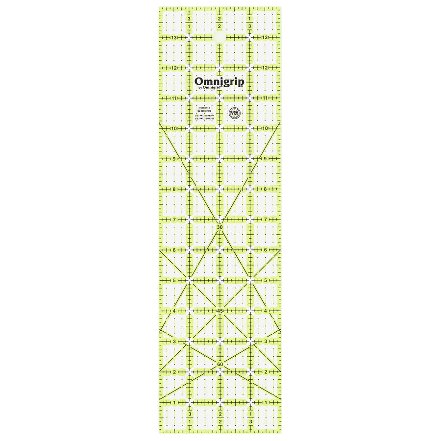 Omnigrip Non-Slip Ruler, 4 x 14