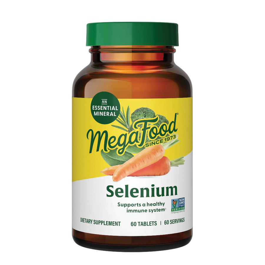 Selenium - Selenium 50 mcg - Supplement with Food & Herb Blend - Immune Support - Vegan, Non-GMO - Made Without 9 Food Allergens - 60 Tablets (60 Servings)