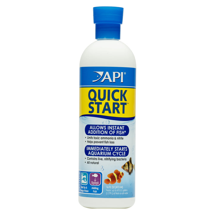 QUICK START Freshwater and Saltwater Aquarium Nitrifying Bacteria 16-Ounce Bottle