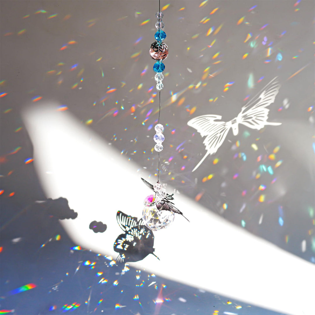 H&D HYALINE & DORA 30mm Handmade Butterfly Crystal Ball Prism Rainbow Maker Hanging Suncatcher Home Decoration