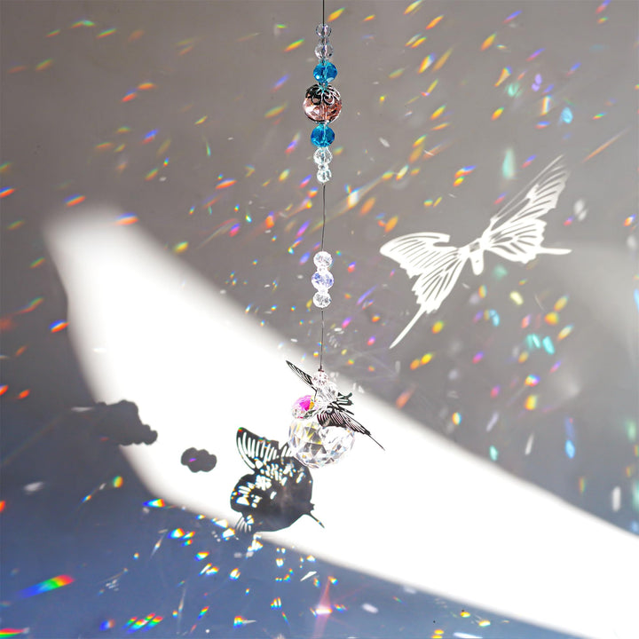 H&D HYALINE & DORA 30mm Handmade Butterfly Crystal Ball Prism Rainbow Maker Hanging Suncatcher Home Decoration