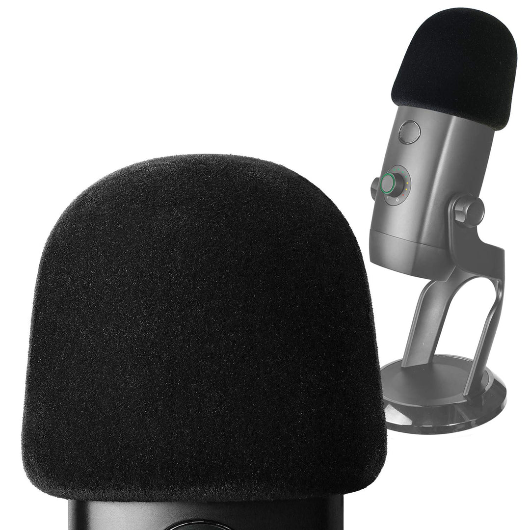 Pop Filter for Blue Yeti X Mic - Foam Microphone Windscreen Cover with Velvet-like Fabric Covering to Reduce Mic Noises