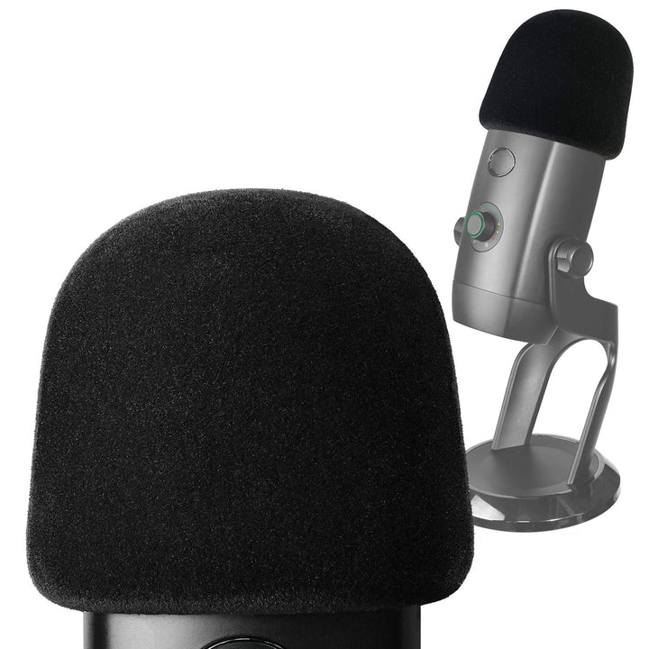 Pop Filter for Blue Yeti X Mic - Foam Microphone Windscreen Cover with Velvet-like Fabric Covering to Reduce Mic Noises