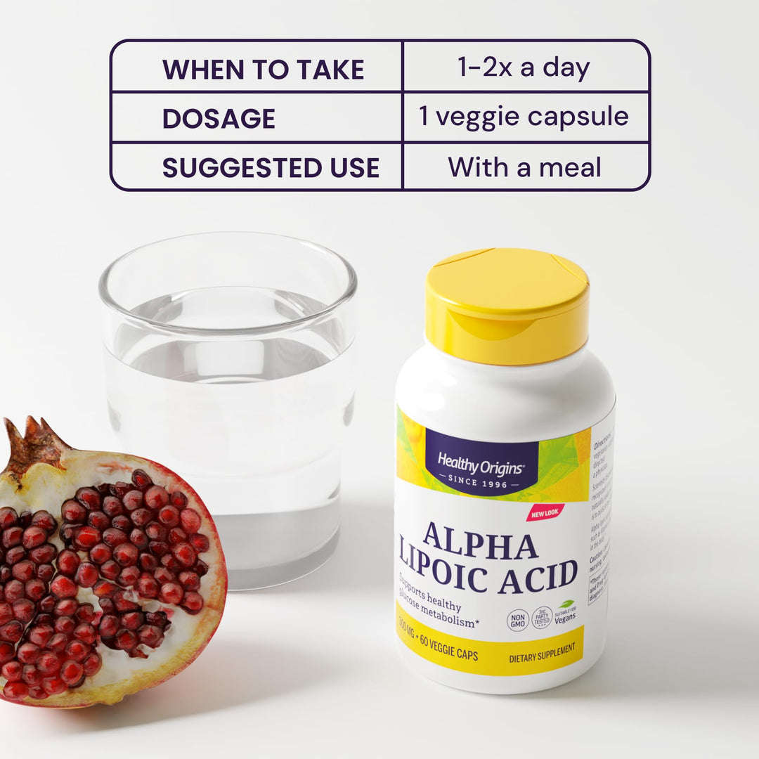 Alpha Lipoic Acid, 300 mg - Alpha Lipoic Acid Supplement - Antioxidant Support - Gluten-Free Supplement - 150 Veggie Capsules