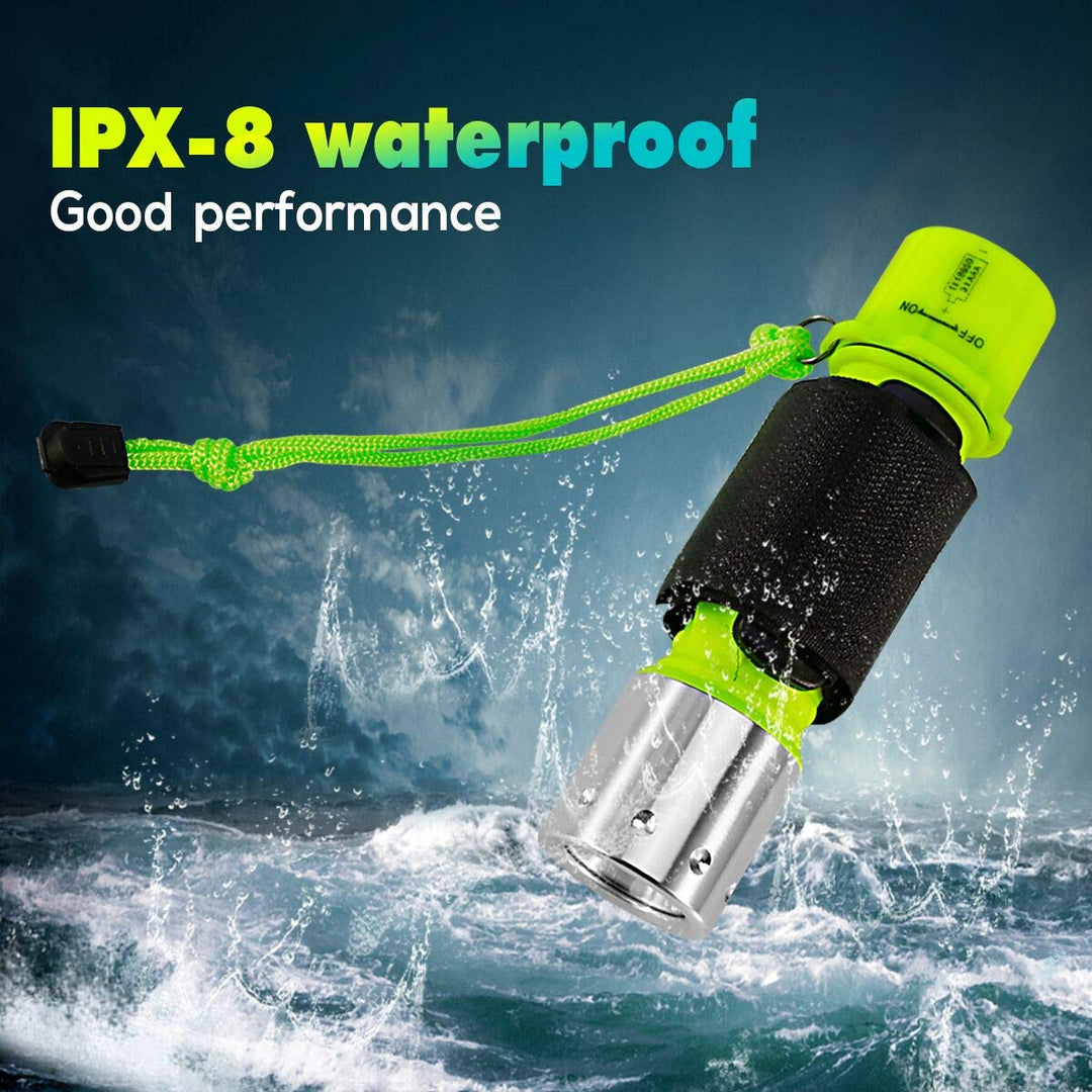 Professional 1100 Lumen Diving Flashlight Bright Submarine Light Scuba Safety Lights Waterproof Underwater Torch for Outdoor Under Water Sports