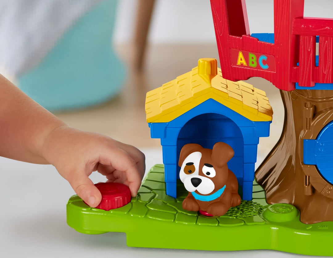 Little People Toddler Musical Toy Swing & Share Treehouse Playset with 3 Figures for Pretend Play Ages 1+ Years
