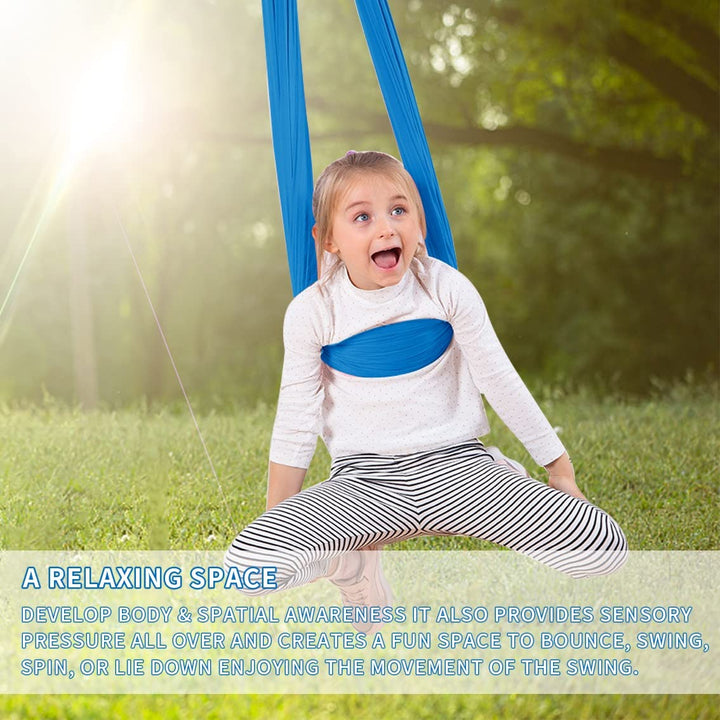 Sensory Swing for Kids and Adults with Special Needs Therapy Swing Cuddle Swing Indoor Outdoor Kids Swing Hammock for Child & with Autism, ADHD, Aspergers, Sensory Integration (Hardware Included)